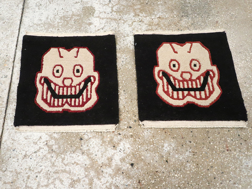 Vintage Tibetan Pictorial Rug (Pair: 1 of 2), No.33022 - Gss