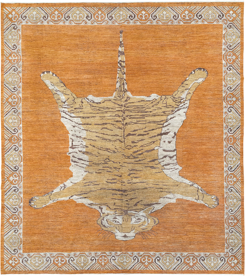 Modern East Turkestan Khotan Pictorial Large Room Size Carpet, No.33023 - Gss