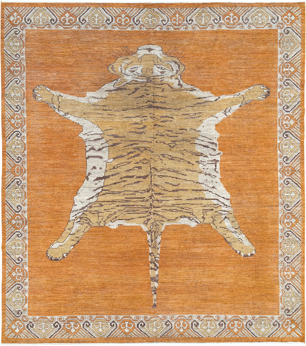 Modern East Turkestan Khotan Pictorial Large Room Size Carpet, No.33023 - Gss