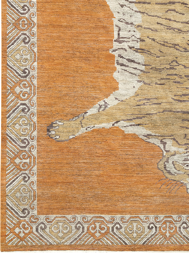 Modern East Turkestan Khotan Pictorial Large Room Size Carpet, No.33023 - Gss