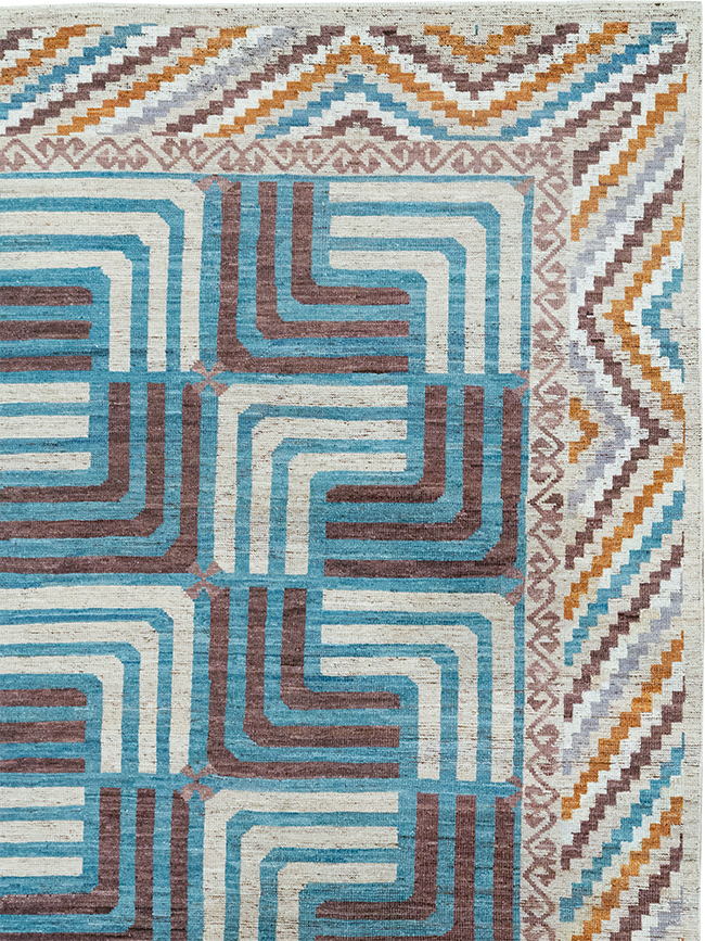 Modern East Turkestan Khotan Room Size Carpet, No.33024 - Gss