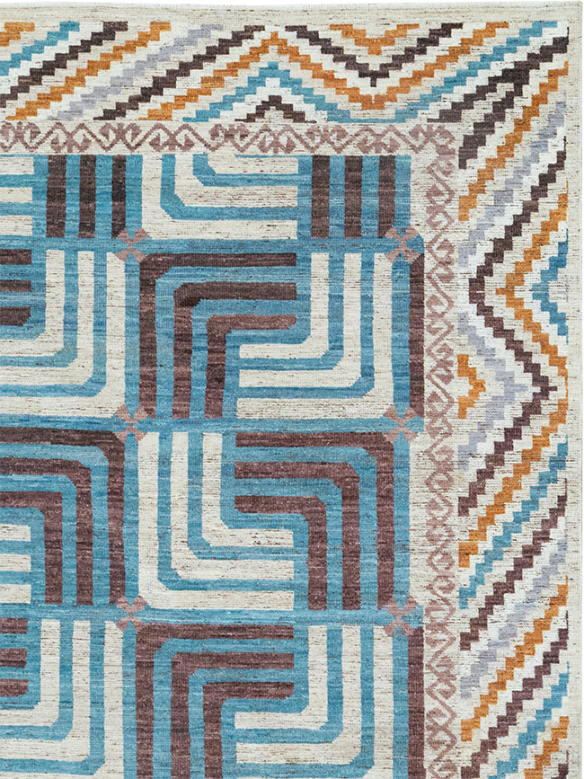 Modern East Turkestan Khotan Room Size Carpet, No.33024 - Gss