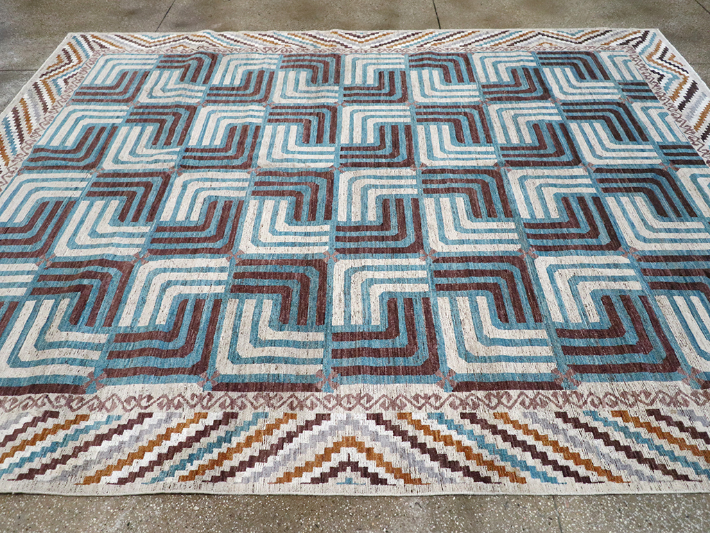 Modern East Turkestan Khotan Room Size Carpet, No.33024 - Gss