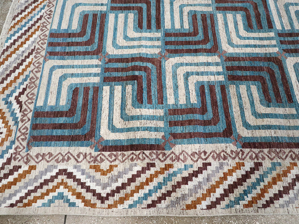 Modern East Turkestan Khotan Room Size Carpet, No.33024 - Gss