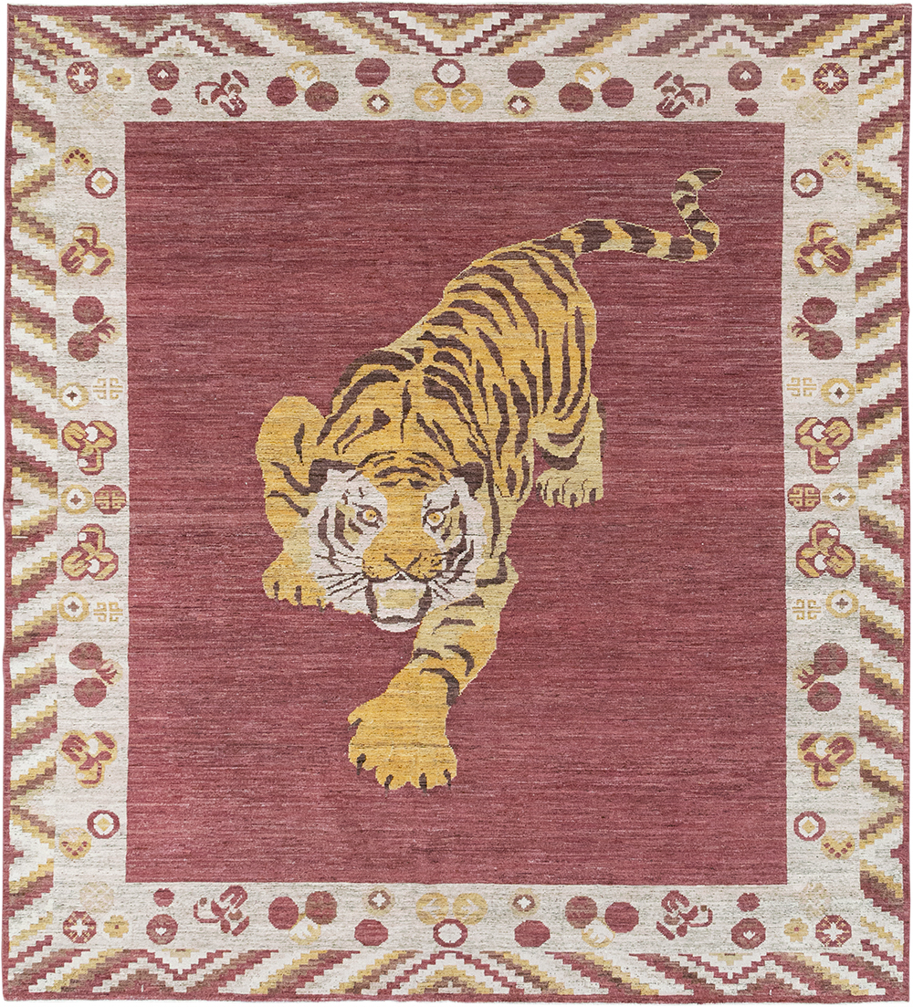 Modern East Turkestan Khotan Pictorial Room Size Carpet, No.33027 - Gss