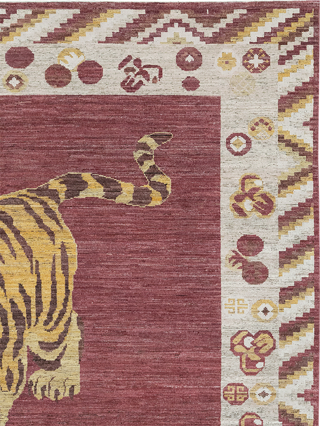 Modern East Turkestan Khotan Pictorial Room Size Carpet, No.33027 - Gss