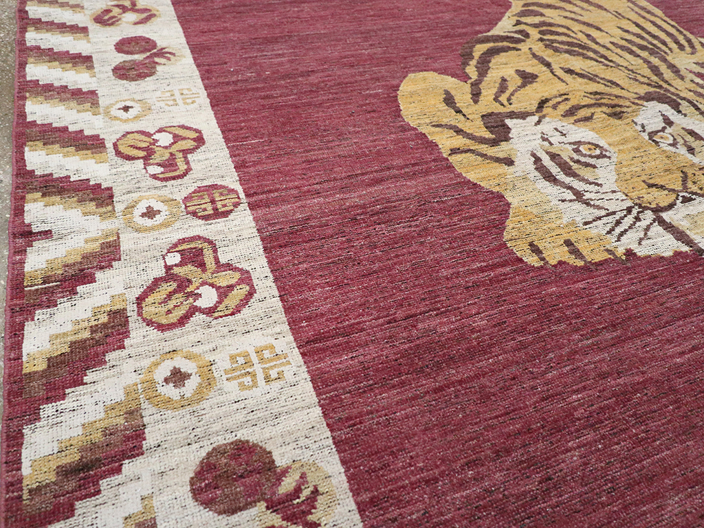 Modern East Turkestan Khotan Pictorial Room Size Carpet, No.33027 - Gss