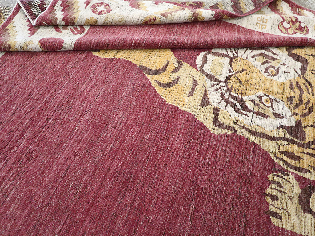 Modern East Turkestan Khotan Pictorial Room Size Carpet, No.33027 - Gss