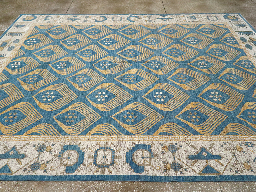 Modern East Turkestan Khotan Room Size Carpet, No.33028 - Gss