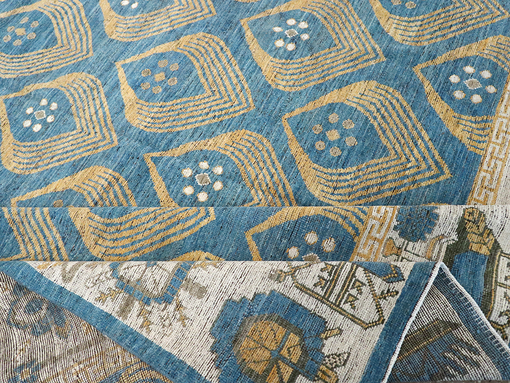 Modern East Turkestan Khotan Room Size Carpet, No.33028 - Gss