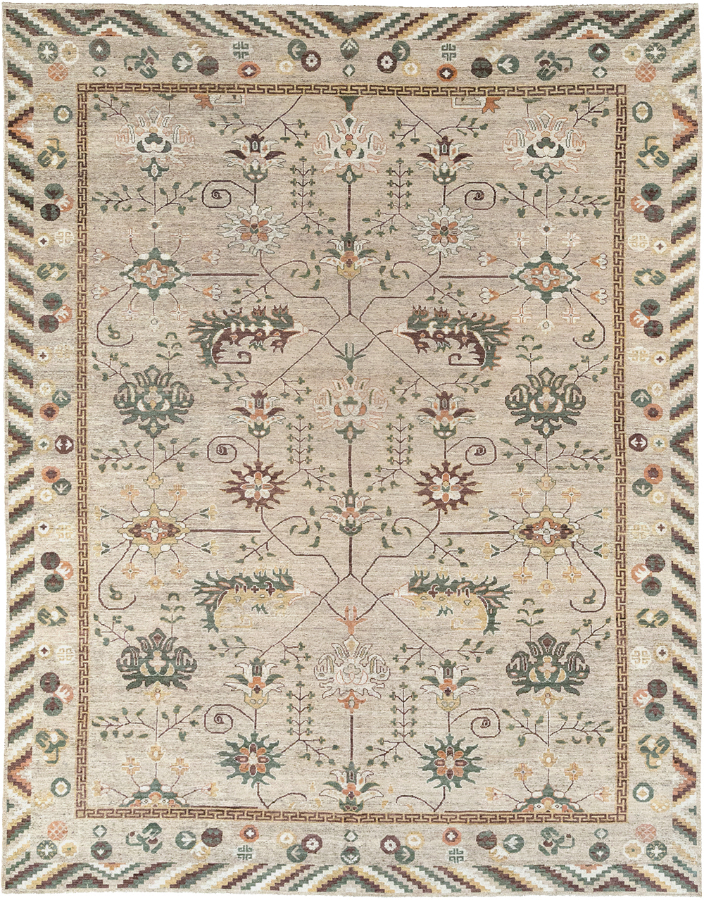Modern East Turkestan Khotan Room Size Carpet, No.33029 - Gss