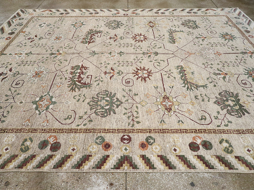 Modern East Turkestan Khotan Room Size Carpet, No.33029 - Gss