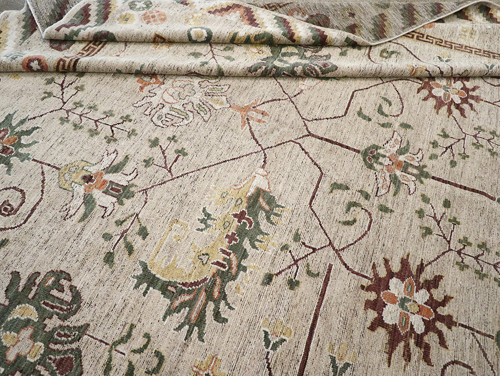 Modern East Turkestan Khotan Room Size Carpet, No.33029 - Gss