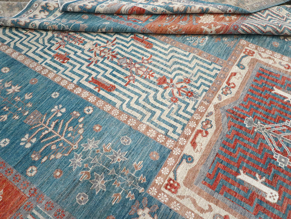 Modern East Turkestan Khotan Large Room Size Carpet, No.33031 - Gss