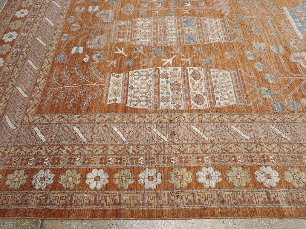 Modern East Turkestan Khotan Vase Pictorial Large Carpet, No.33032 - Gss