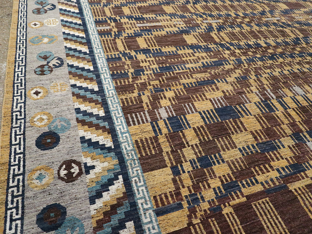 Modern East Turkestan Khotan Room Size Carpet, No.33034 - Gss