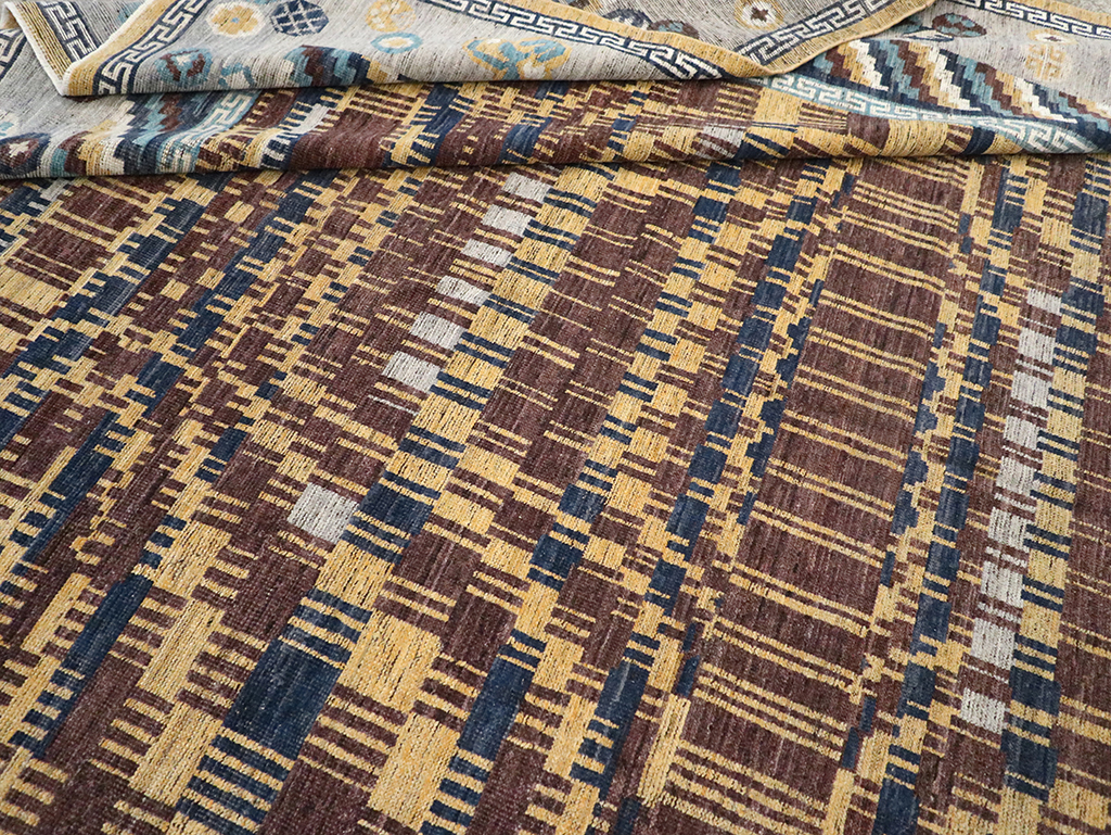 Modern East Turkestan Khotan Room Size Carpet, No.33034 - Gss