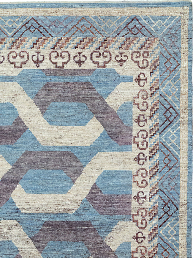 Modern East Turkestan Khotan Room Size Carpet, No.33035 - Gss