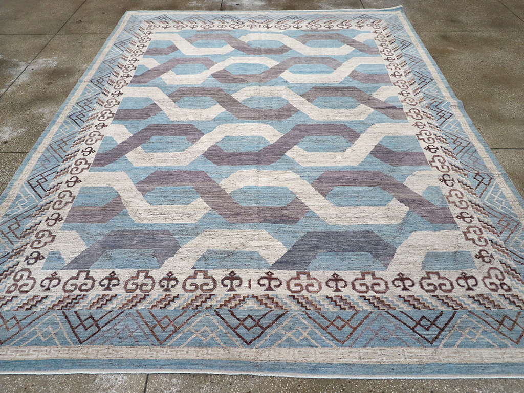 Modern East Turkestan Khotan Room Size Carpet, No.33035 - Gss