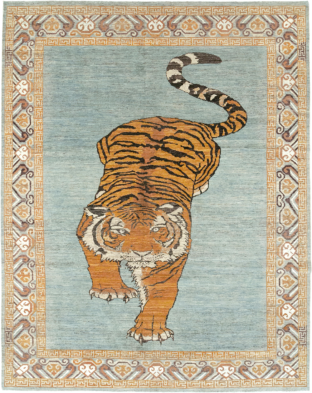 Modern East Turkestan Khotan Pictorial Room Size Carpet, No.33036 - Gss