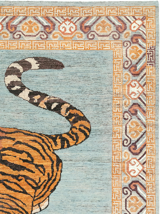 Modern East Turkestan Khotan Pictorial Room Size Carpet, No.33036 - Gss