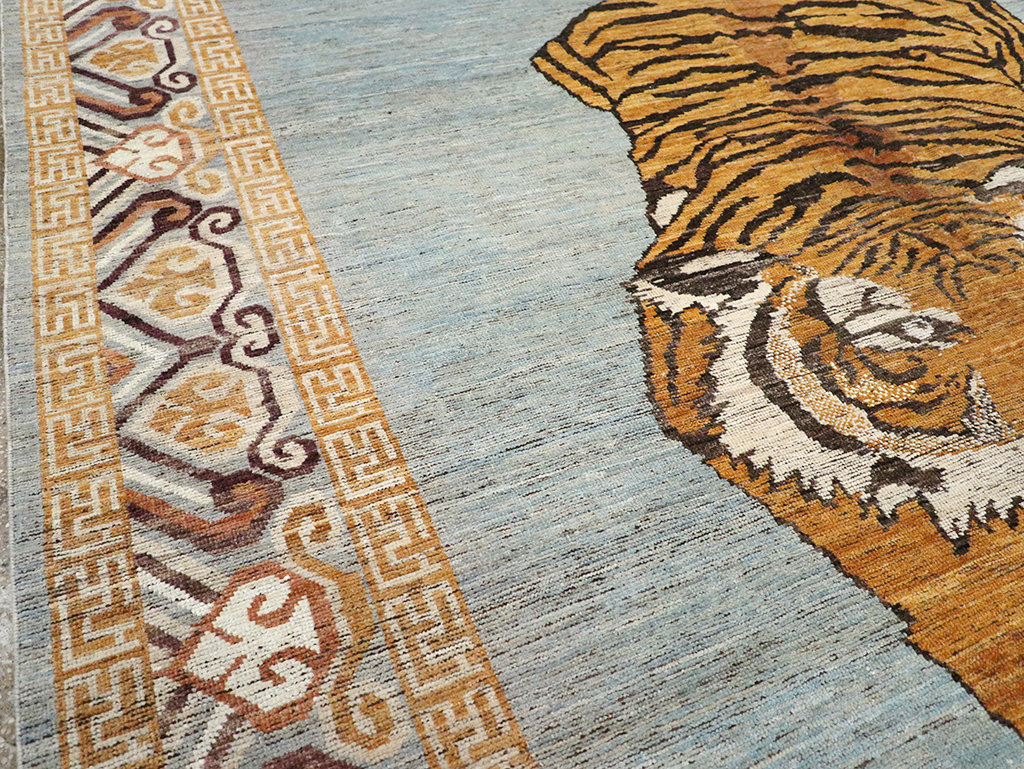 Modern East Turkestan Khotan Pictorial Room Size Carpet, No.33036 - Gss