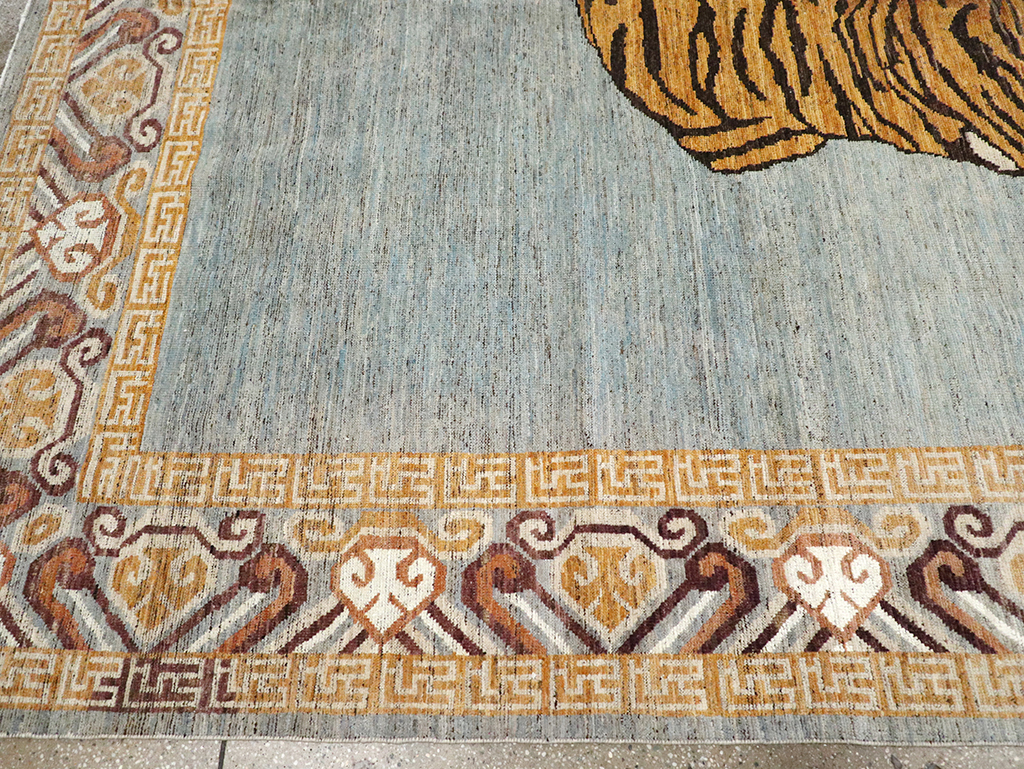 Modern East Turkestan Khotan Pictorial Room Size Carpet, No.33036 - Gss