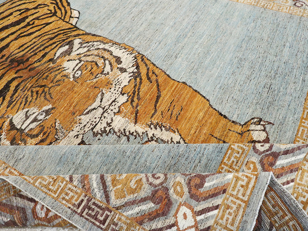 Modern East Turkestan Khotan Pictorial Room Size Carpet, No.33036 - Gss