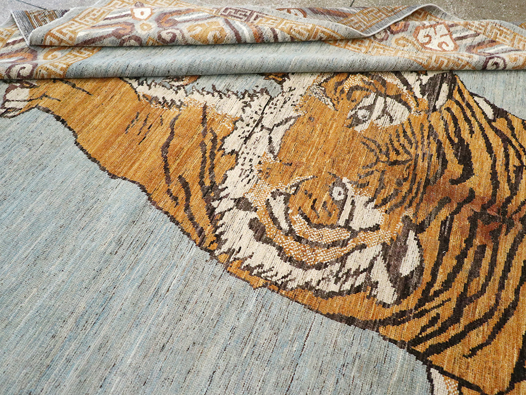 Modern East Turkestan Khotan Pictorial Room Size Carpet, No.33036 - Gss