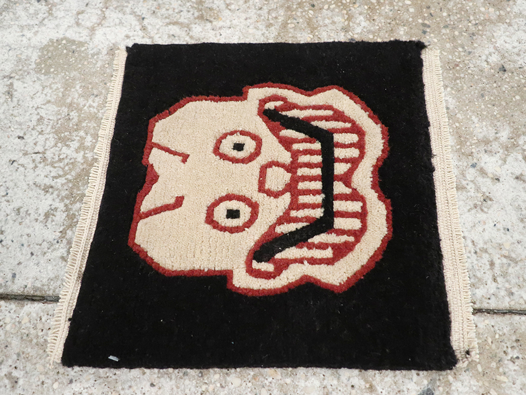 Vintage Tibetan Pictorial Rug (Pair: 2 of 2), No.33040 - Gss