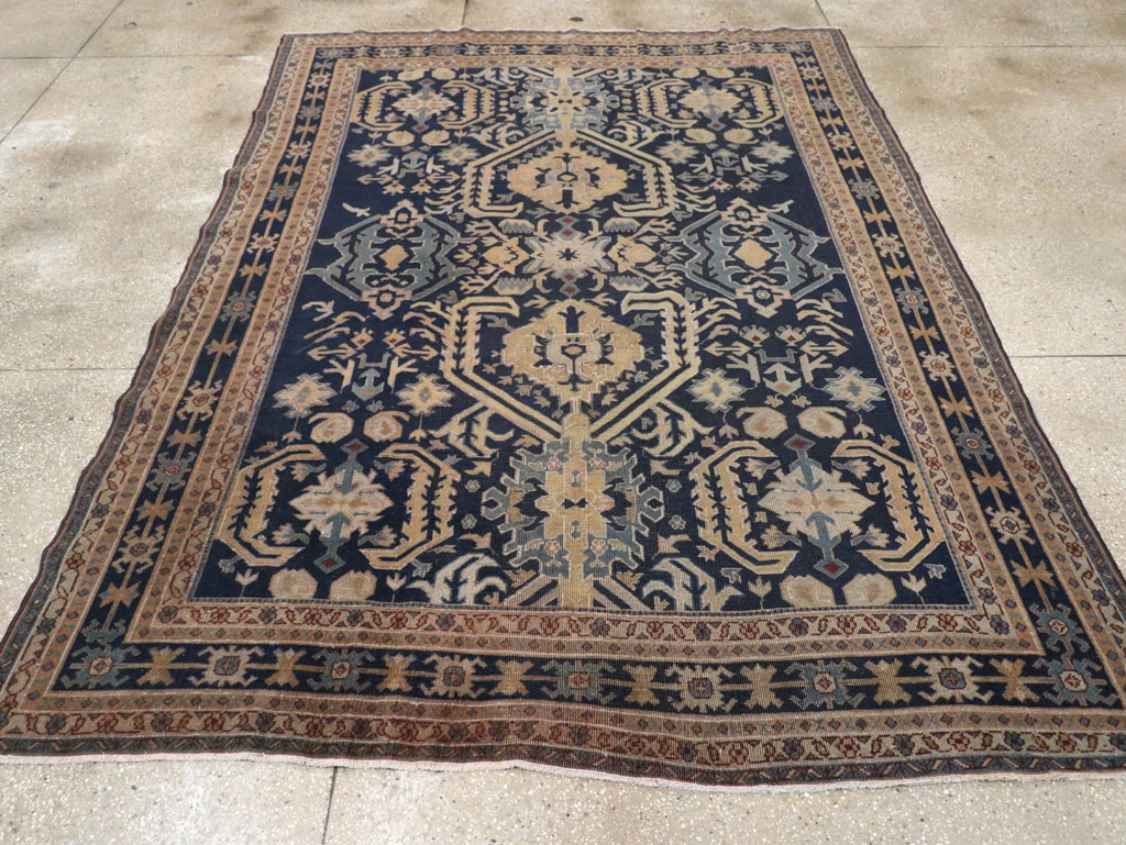 Vintage Indian Lahore Accent Rug, No.33046 - Gss
