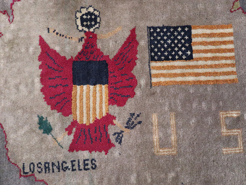 Vintage Afghan Pictorial Map Rug, No.33050 - Gss