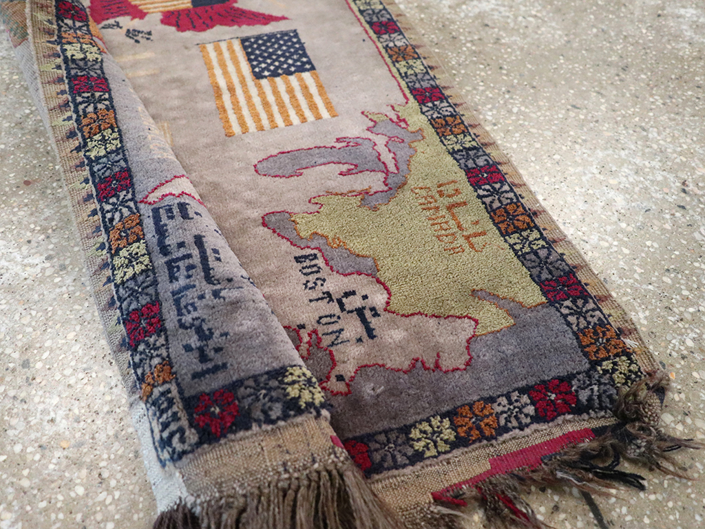 Vintage Afghan Pictorial Map Rug, No.33050 - Gss