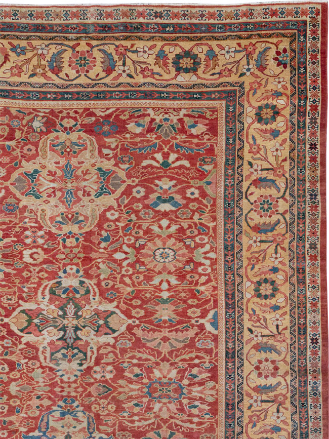 Antique Persian Mahal Oversize Carpet, No.33052 - Gss