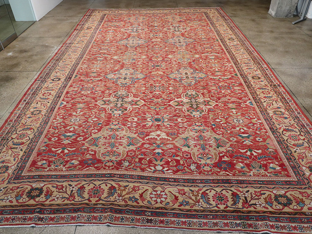 Antique Persian Mahal Oversize Carpet, No.33052 - Gss