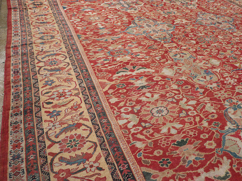 Antique Persian Mahal Oversize Carpet, No.33052 - Gss