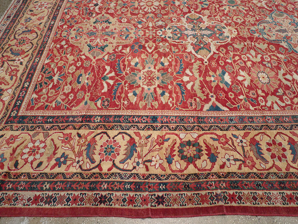 Antique Persian Mahal Oversize Carpet, No.33052 - Gss