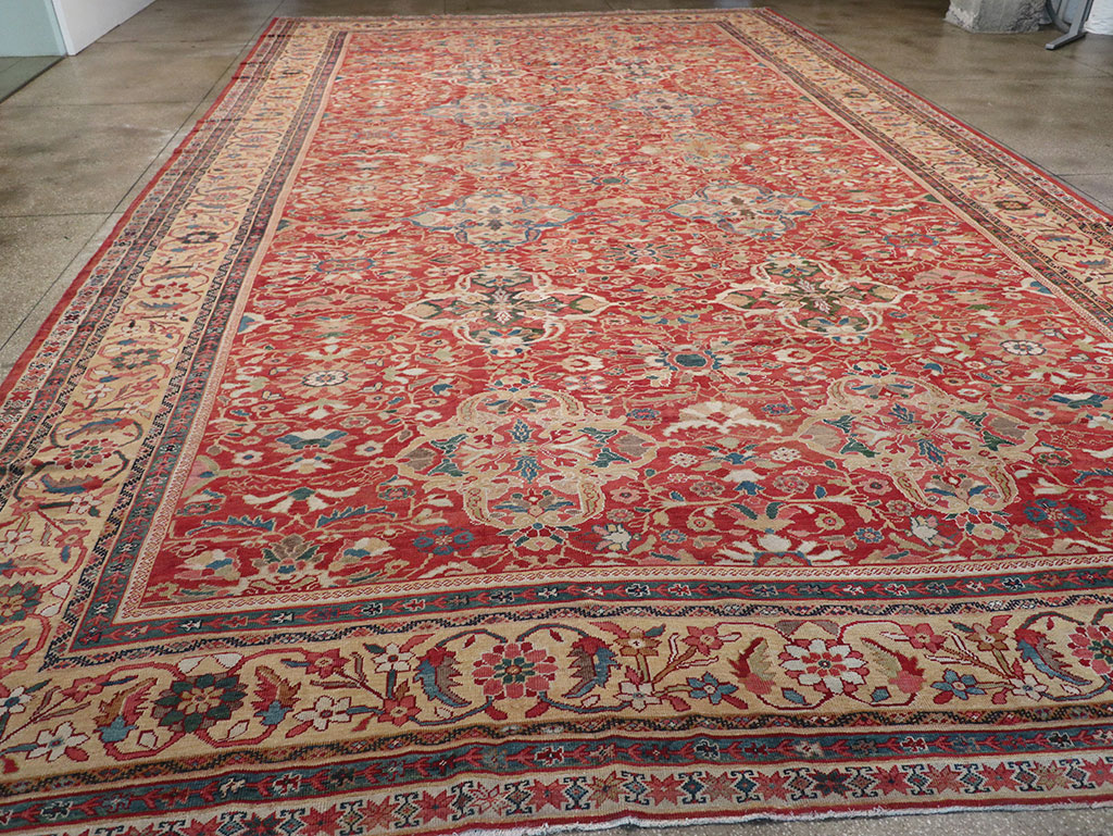 Antique Persian Mahal Oversize Carpet, No.33052 - Gss