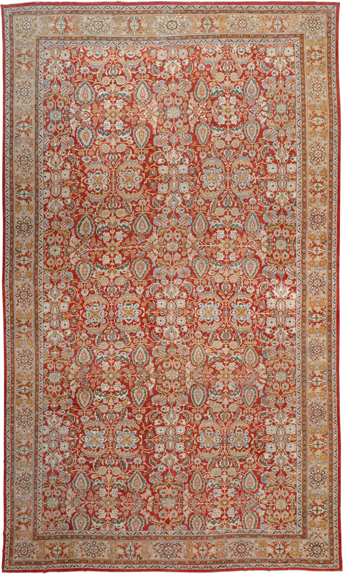 Antique Persian Mahal Oversize Carpet, No.33053 - Gss