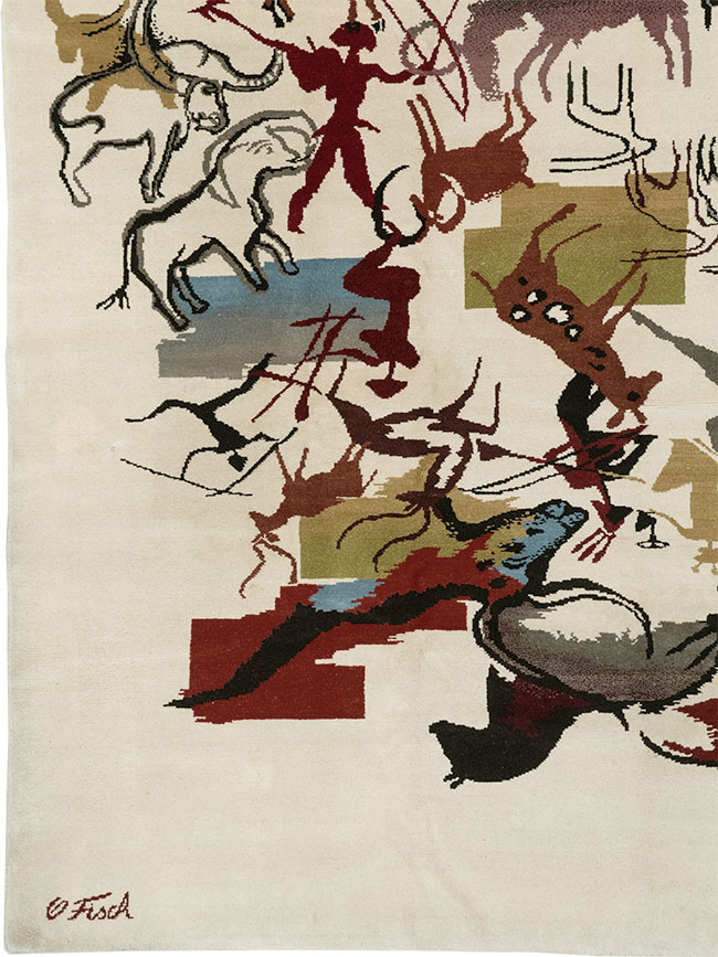 Mid-20th Century Art Deco Carpet: Caverna By Olga Fisch, No.33056 - Gss