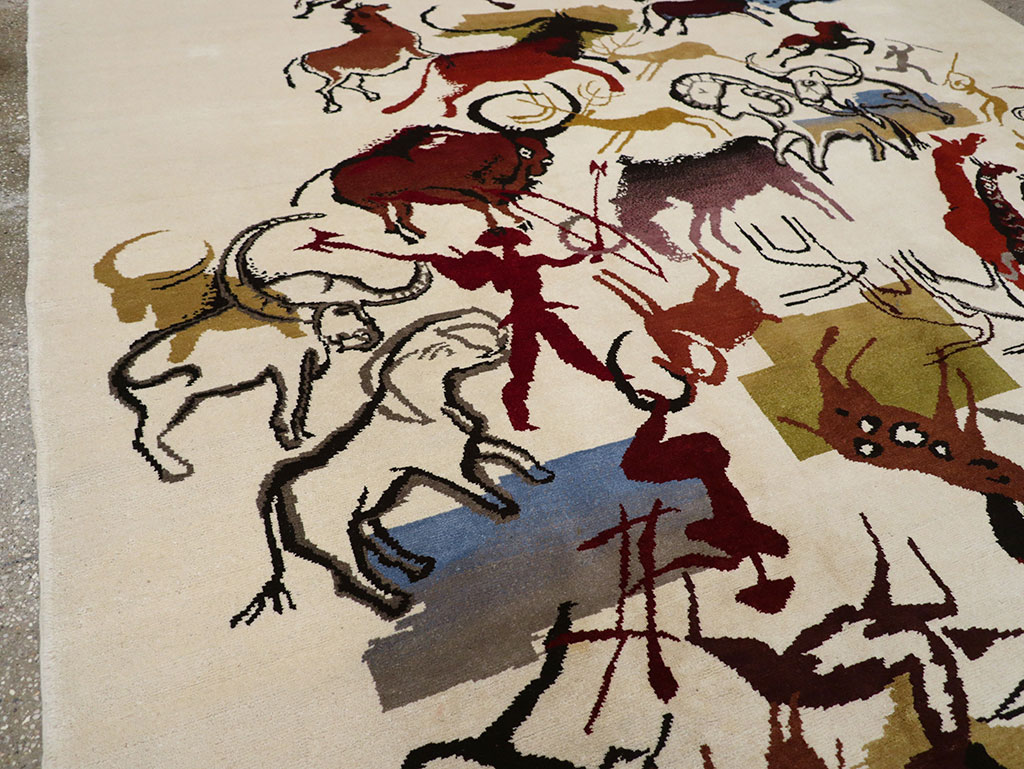 Mid-20th Century Art Deco Carpet: Caverna By Olga Fisch, No.33056 - Gss