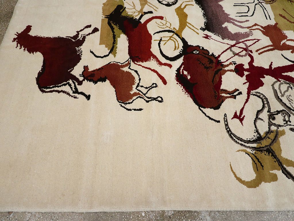 Mid-20th Century Art Deco Carpet: Caverna By Olga Fisch, No.33056 - Gss