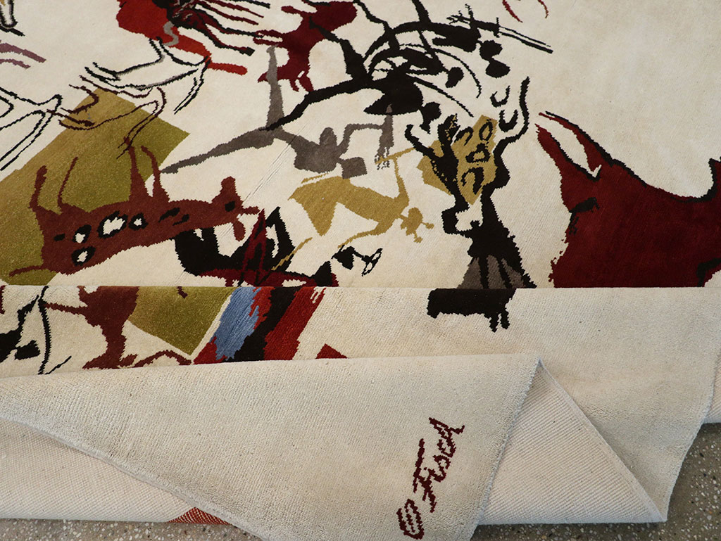 Mid-20th Century Art Deco Carpet: Caverna By Olga Fisch, No.33056 - Gss
