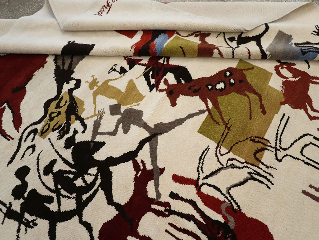 Mid-20th Century Art Deco Carpet: Caverna By Olga Fisch, No.33056 - Gss