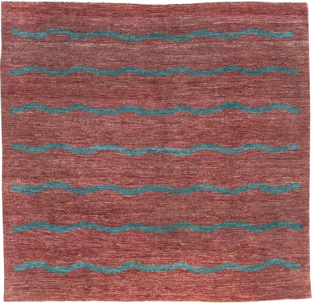 Modern Persian Gabbeh Square Accent Carpet, No.33058 - Gss