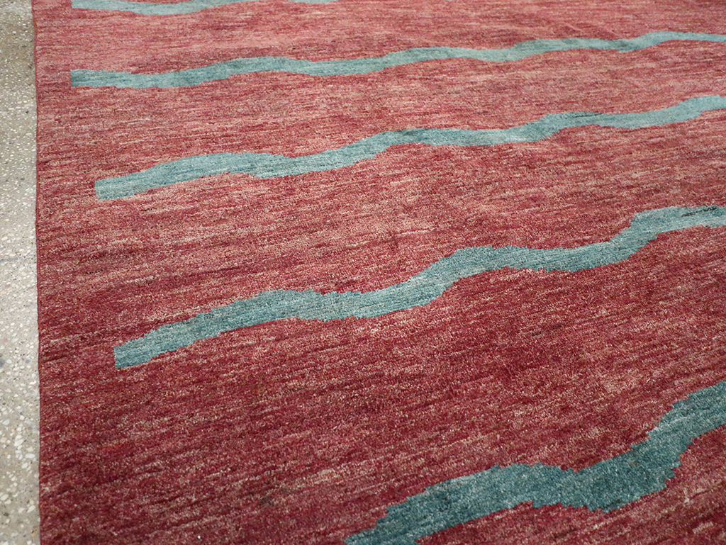 Modern Persian Gabbeh Square Accent Carpet, No.33058 - Gss