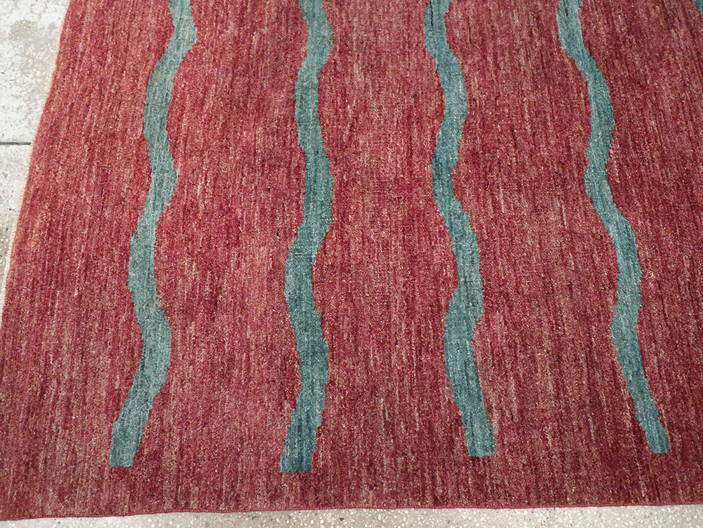 Modern Persian Gabbeh Square Accent Carpet, No.33058 - Gss