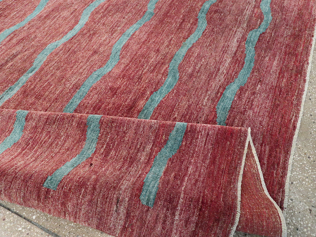 Modern Persian Gabbeh Square Accent Carpet, No.33058 - Gss