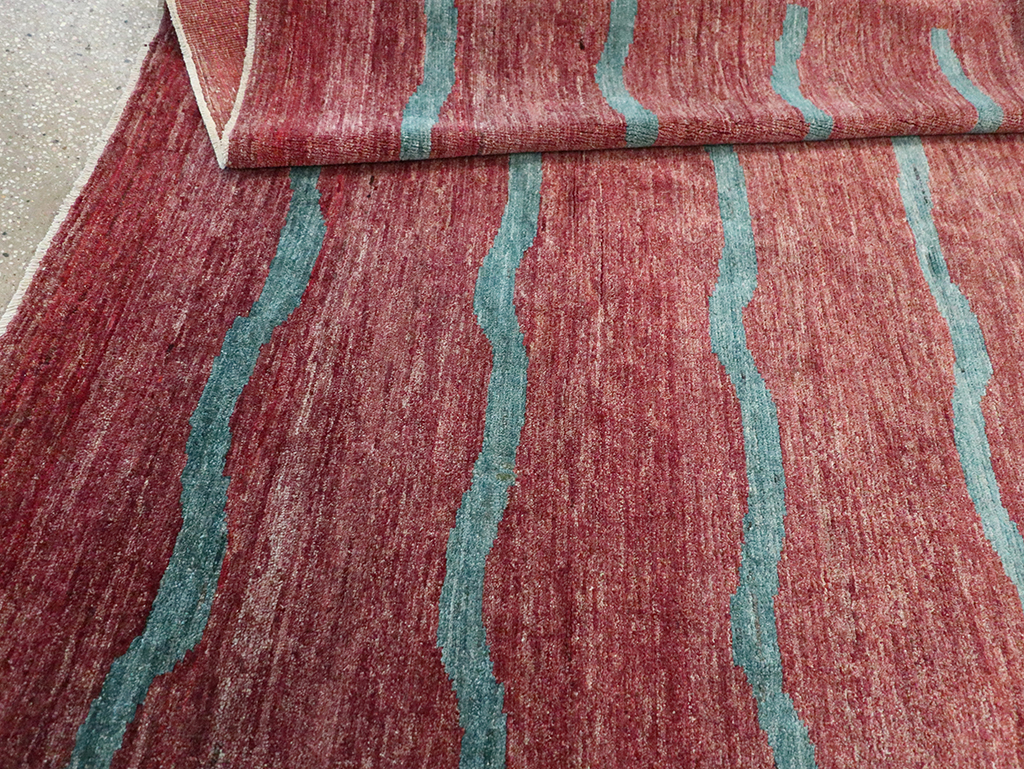 Modern Persian Gabbeh Square Accent Carpet, No.33058 - Gss