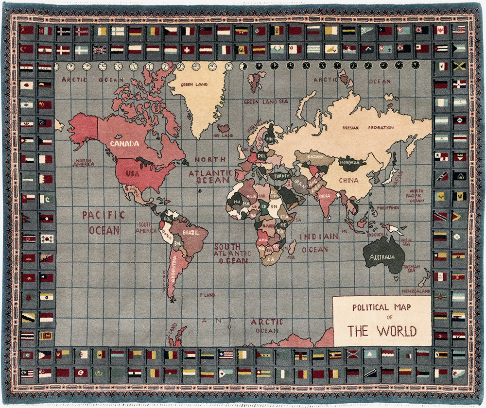 Modern Afghan Pictorial Map Rug, No.33059 - Gss